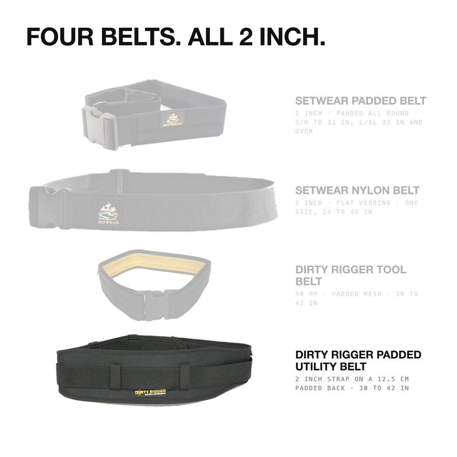 DIRTY RIGGER PADDED UTILITY BELT