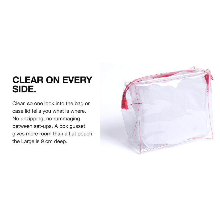 RED ZIP BOX POUCHES
