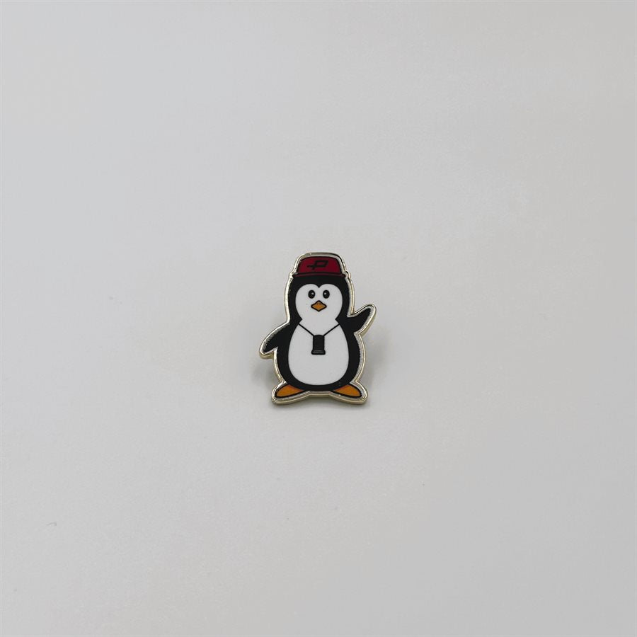 PENGUIN WITH VIEWFINDER PIN BADGE