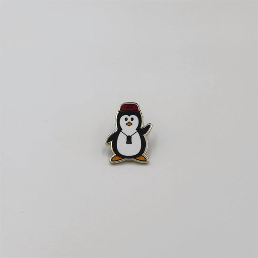 PENGUIN WITH VIEWFINDER PIN BADGE