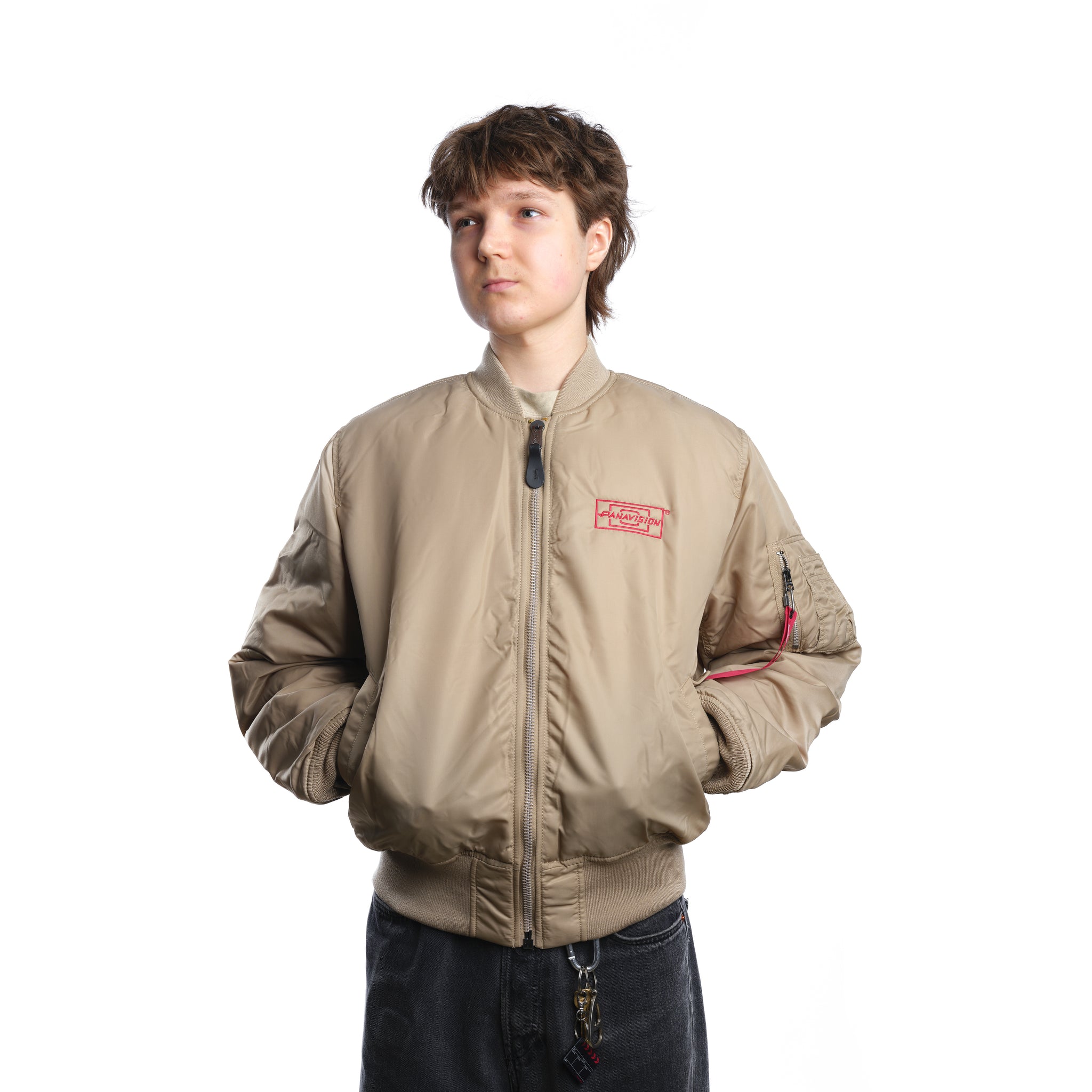 PANAVISION ALPHA BOMBER JACKET - BEIGE