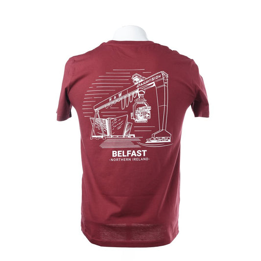 PANAVISION BELFAST T-SHIRT - BURGUNDY