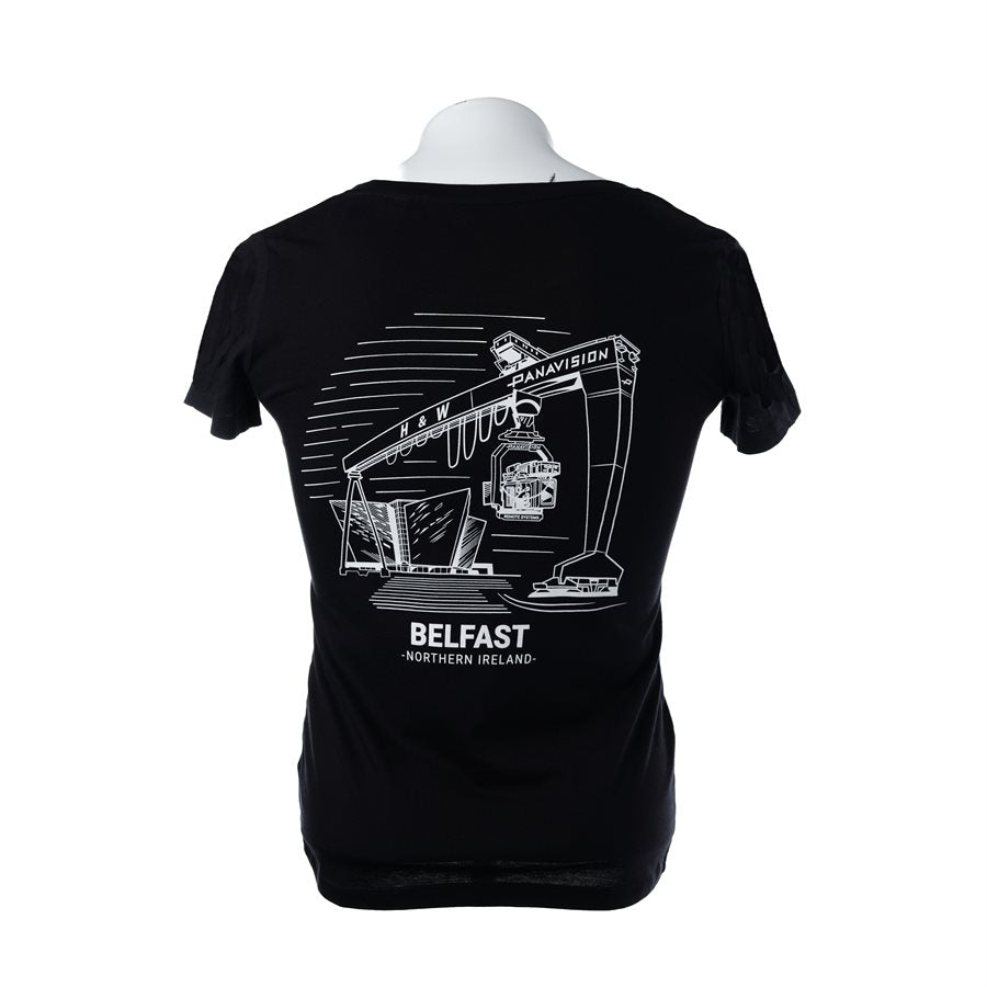 PANAVISION BELFAST WOMEN'S T-SHIRT - BLACK