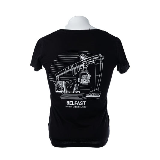 PANAVISION BELFAST WOMEN'S T-SHIRT - BLACK