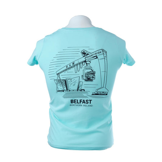 PANAVISION BELFAST WOMEN'S T-SHIRT - CARIBBEAN BLUE
