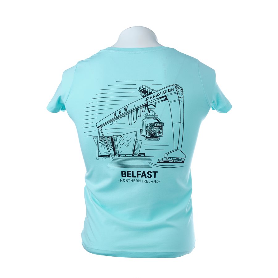 PANAVISION BELFAST WOMEN'S T-SHIRT - CARIBBEAN BLUE