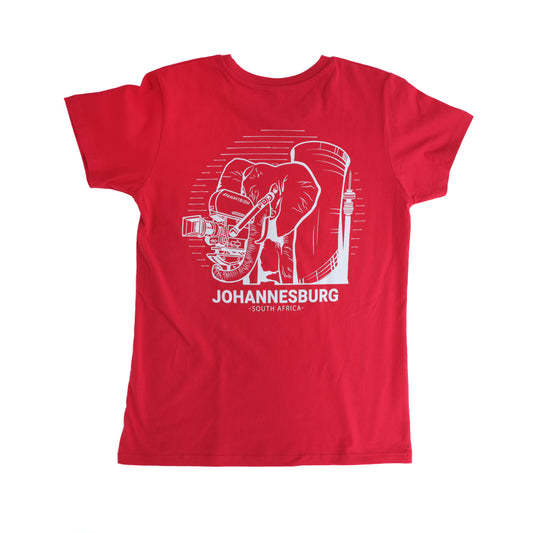 PANAVISION JOHANNESBURG WOMEN'S T-SHIRT - RED