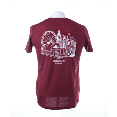 PANAVISION LONDON T-SHIRT - BURGUNDY