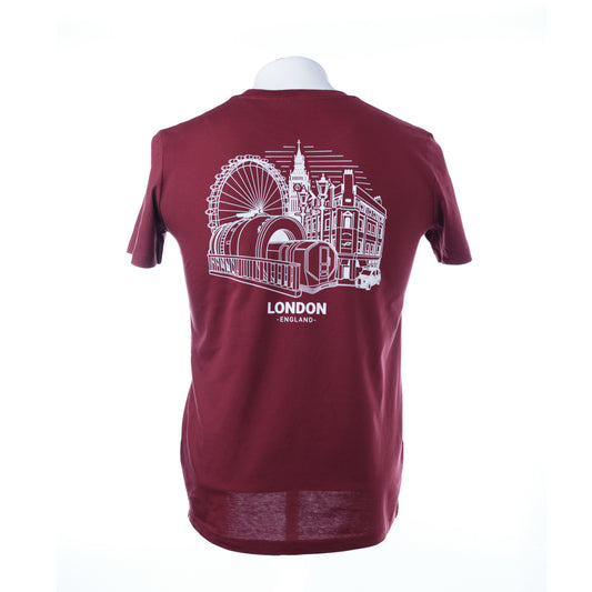 PANAVISION LONDON T-SHIRT - BURGUNDY