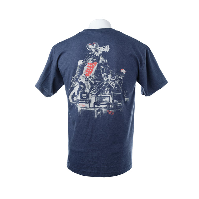 RAISING THE CAMERA T-SHIRT - BLUE