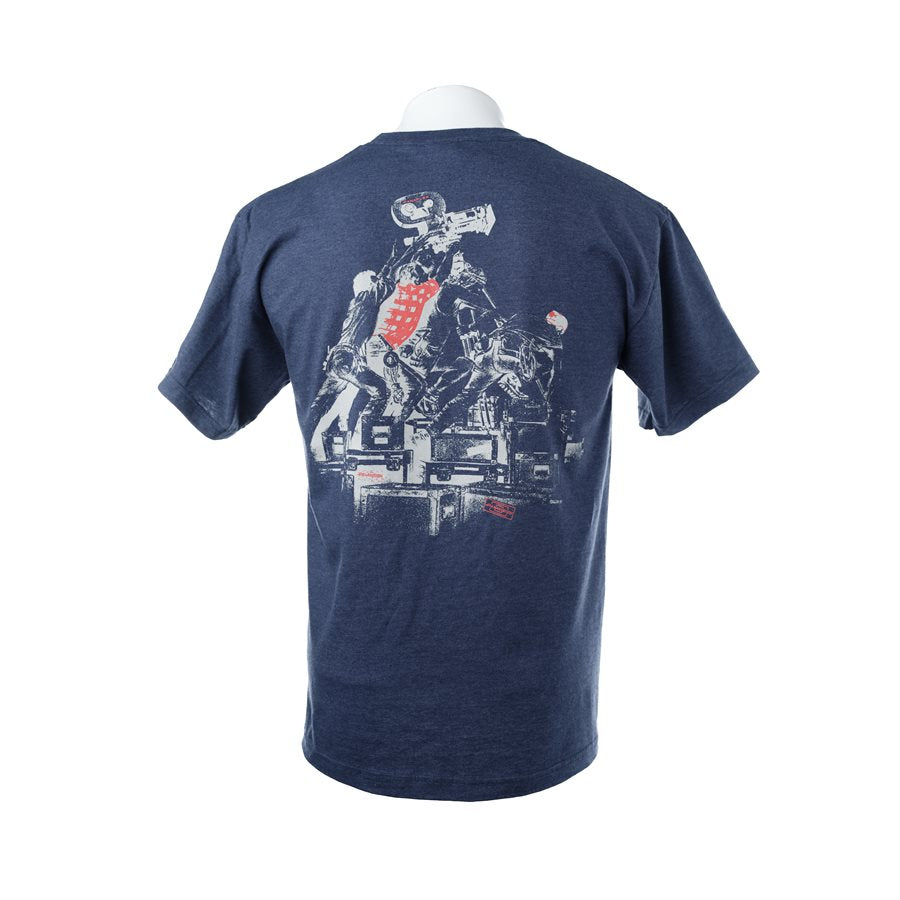 RAISING THE CAMERA T-SHIRT - BLUE