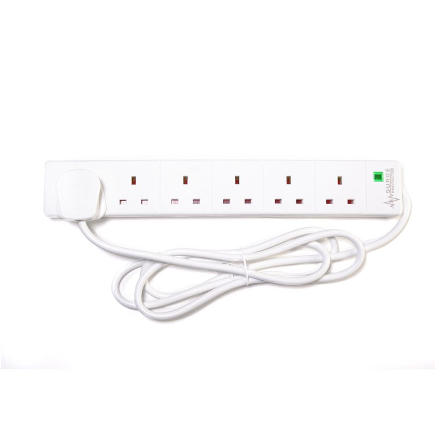 6 WAY SURGE PROTECTED EXTENSION LEAD - 5M