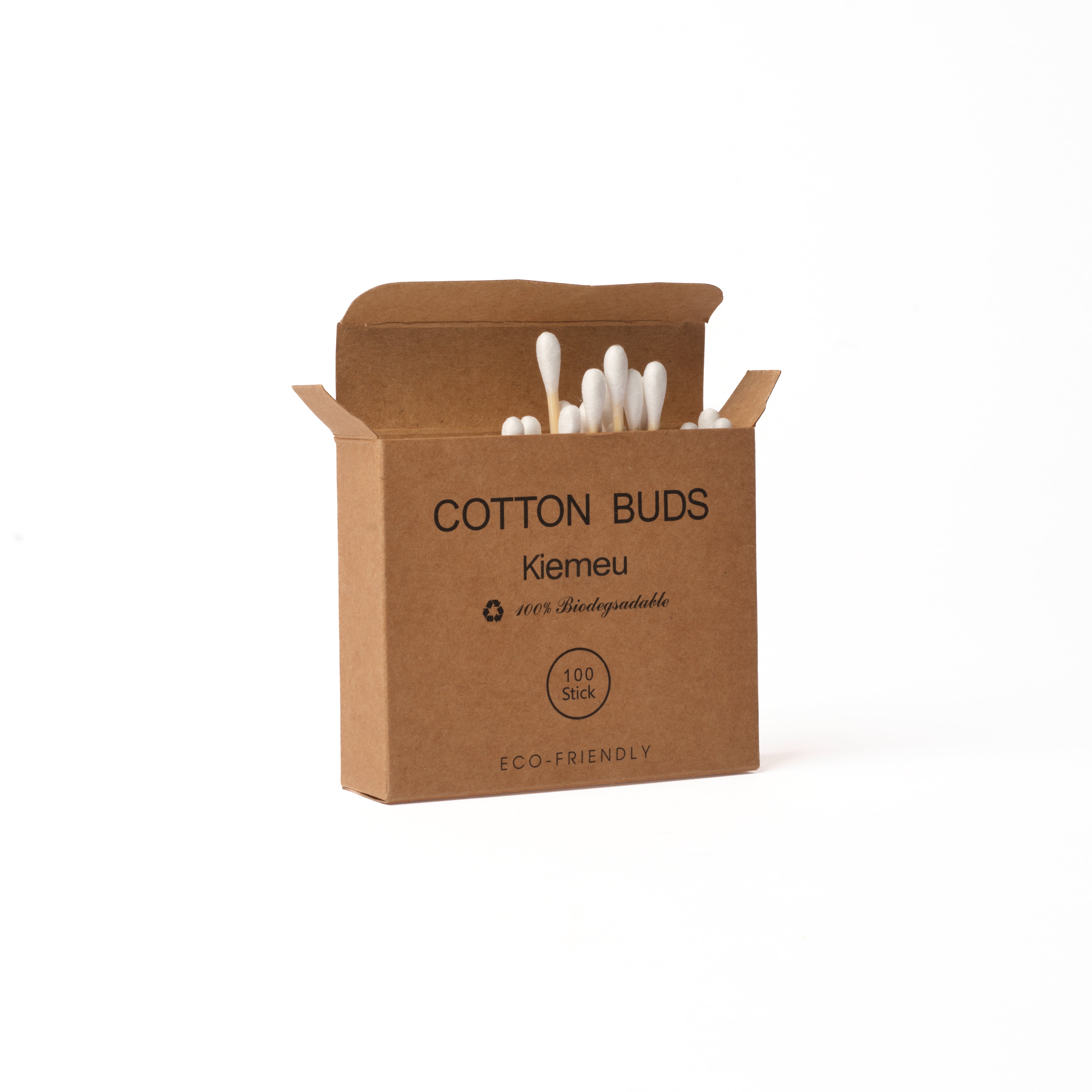 BIODEGRADABLE COTTON BUDS - 100 PACK