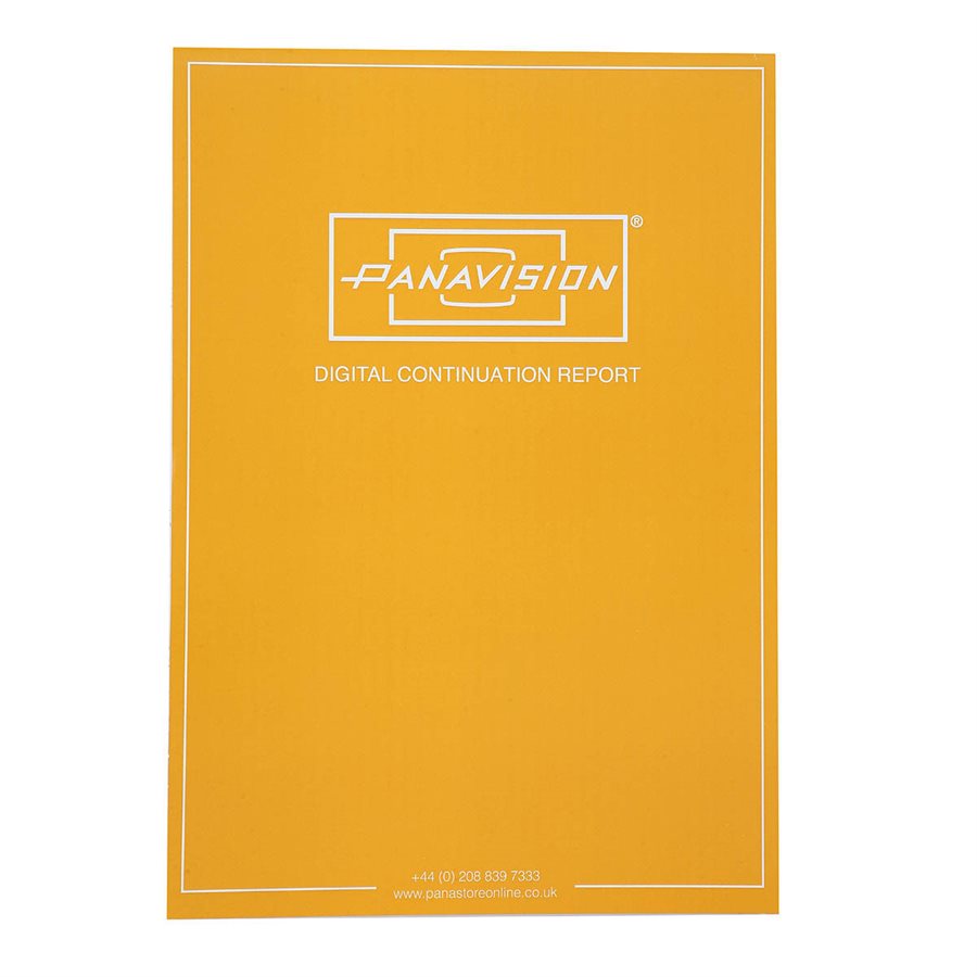 PANAVISION DIGITAL CONTINUATION REPORT PAD
