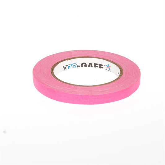 PRO-GAFF FLUORESCENT CLOTH TAPES - 12MM X 22M / 1/2" X 25YDS - Fluorescent Pink