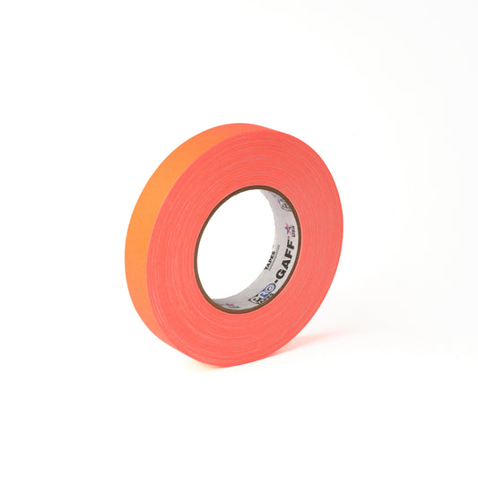 PRO-GAFF FLUORESCENT CLOTH TAPES - 24MM X 45M / 1" X 50YDS - Fluorescent Orange