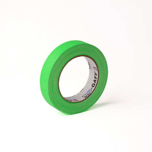 PRO-GAFF FLUORESCENT CLOTH TAPES - 24MM X 22M / 1" X 25YDS - Fluorescent Green