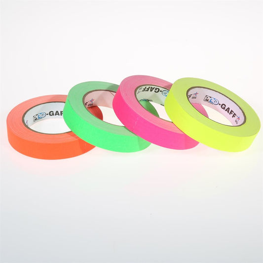 PRO-GAFF FLUORESCENT CLOTH TAPES - 24MM X 22M / 1" X 25YDS