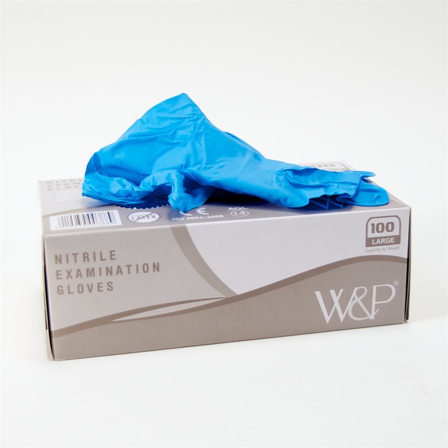 DISPOSABLE NITRILE GLOVES - LARGE