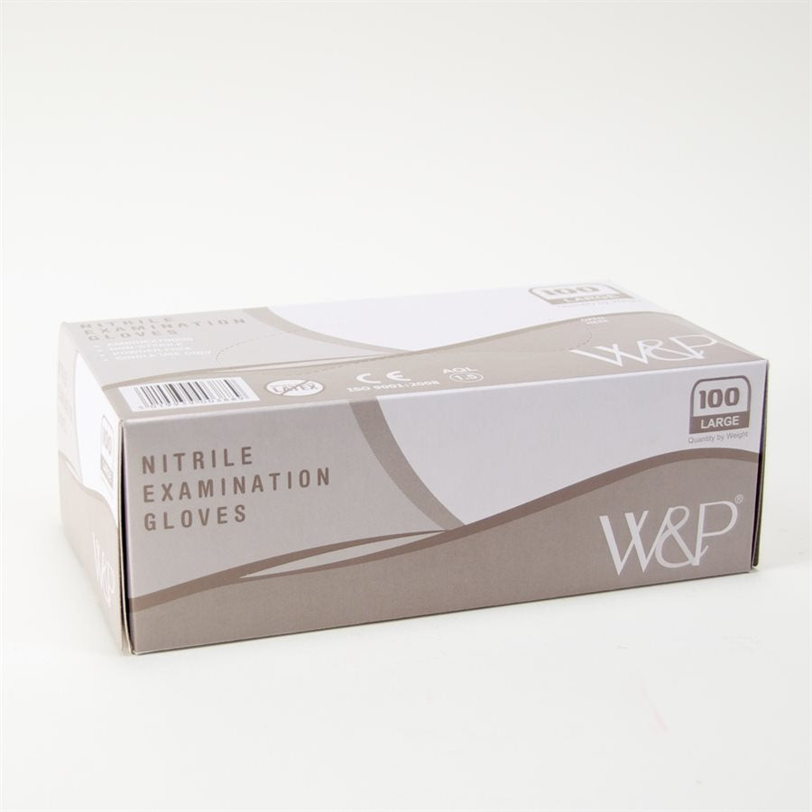 DISPOSABLE NITRILE GLOVES - LARGE