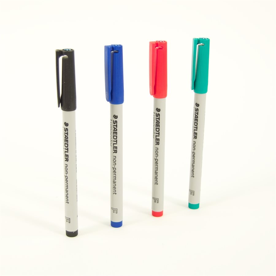 STAEDTLER LUMOCOLOUR NON PERMANENT PENS - FINE TIP