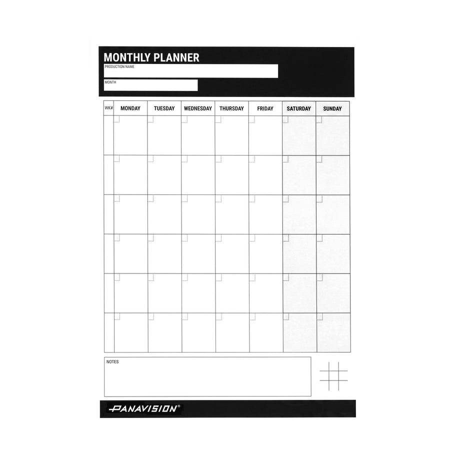 PANAVISION MONTHLY WALL PLANNER