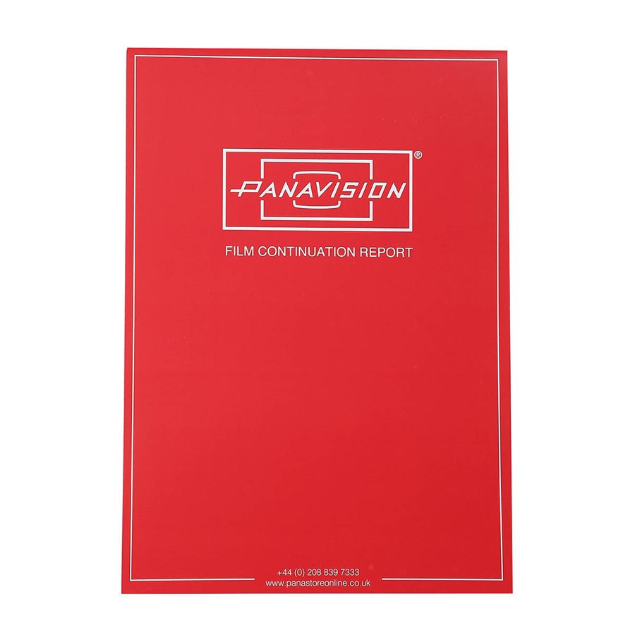 PANAVISION FILM NEGATIVE CONTINUATION REPORT PAD