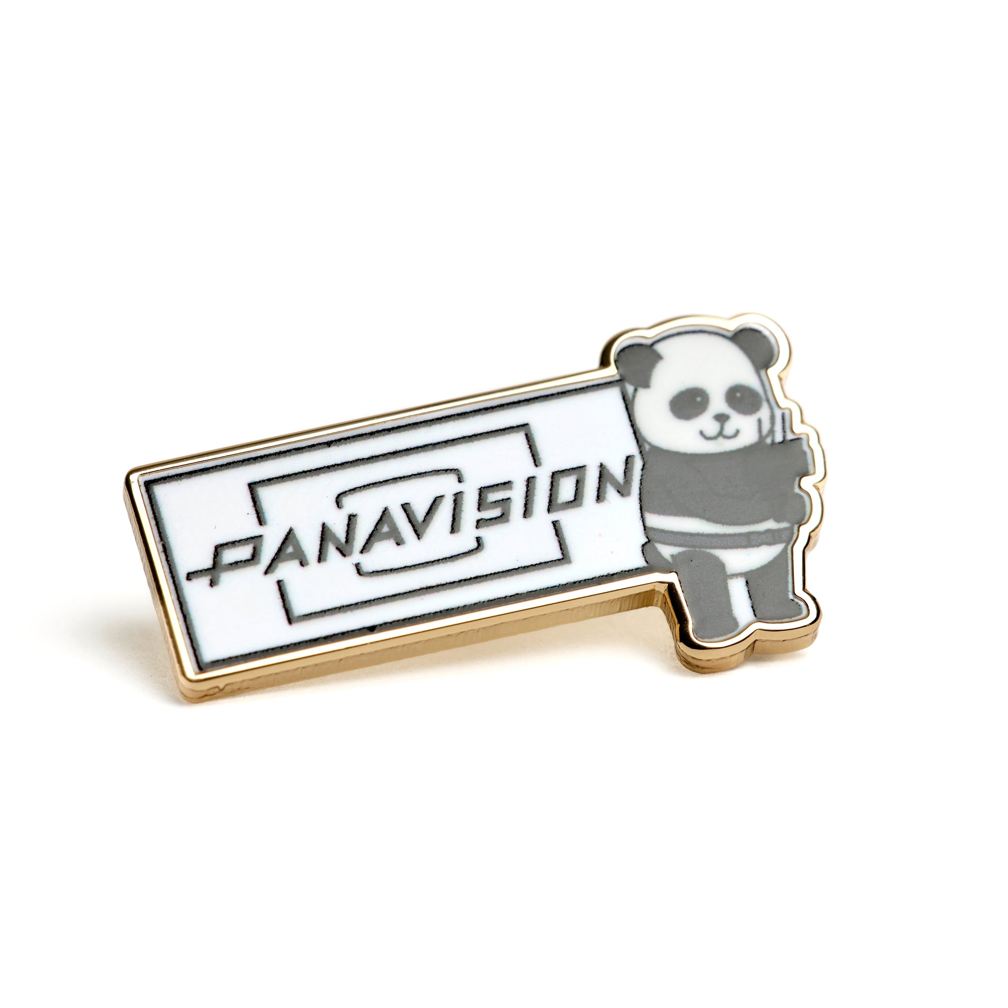 PANDA WITH MONITOR PIN BADGE