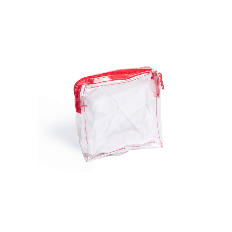 RED ZIP BOX POUCHES