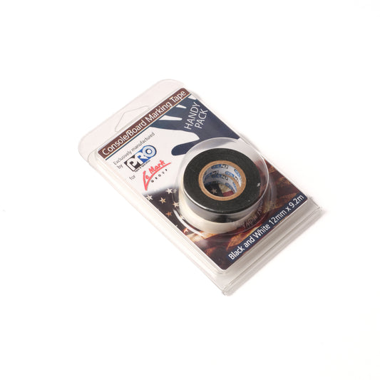 PRO-CONSOLE ARTIST PAPER TAPE - 12MM X 9.2M - 2 PACK BLACK & WHITE