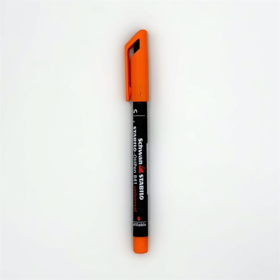 STABILO-OHPEN PERMANENT MARKER - ORANGE - SUPERFINE TIP