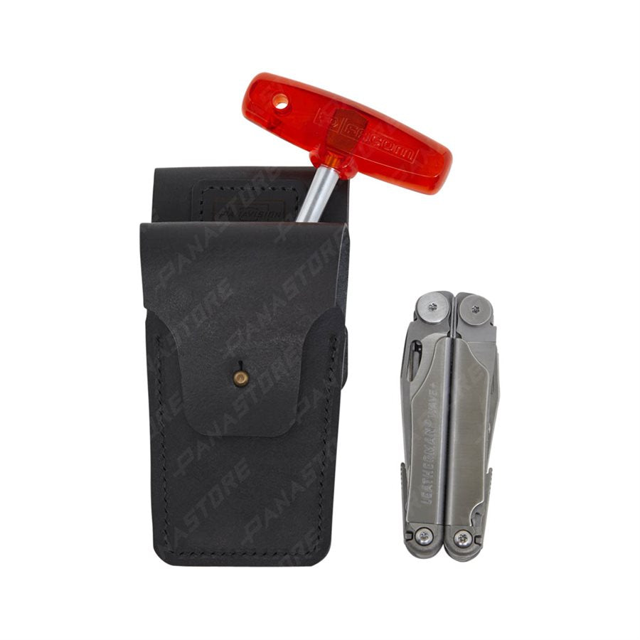 PANAVISION LEATHER T-BAR & LEATHERMAN WAVE POUCH