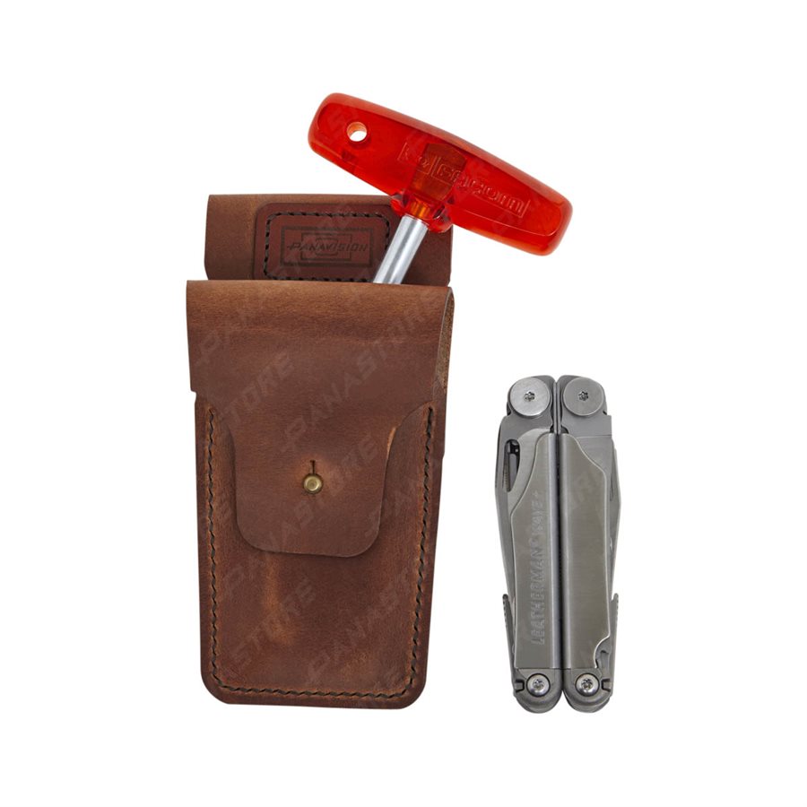 PANAVISION LEATHER T-BAR & LEATHERMAN WAVE POUCH