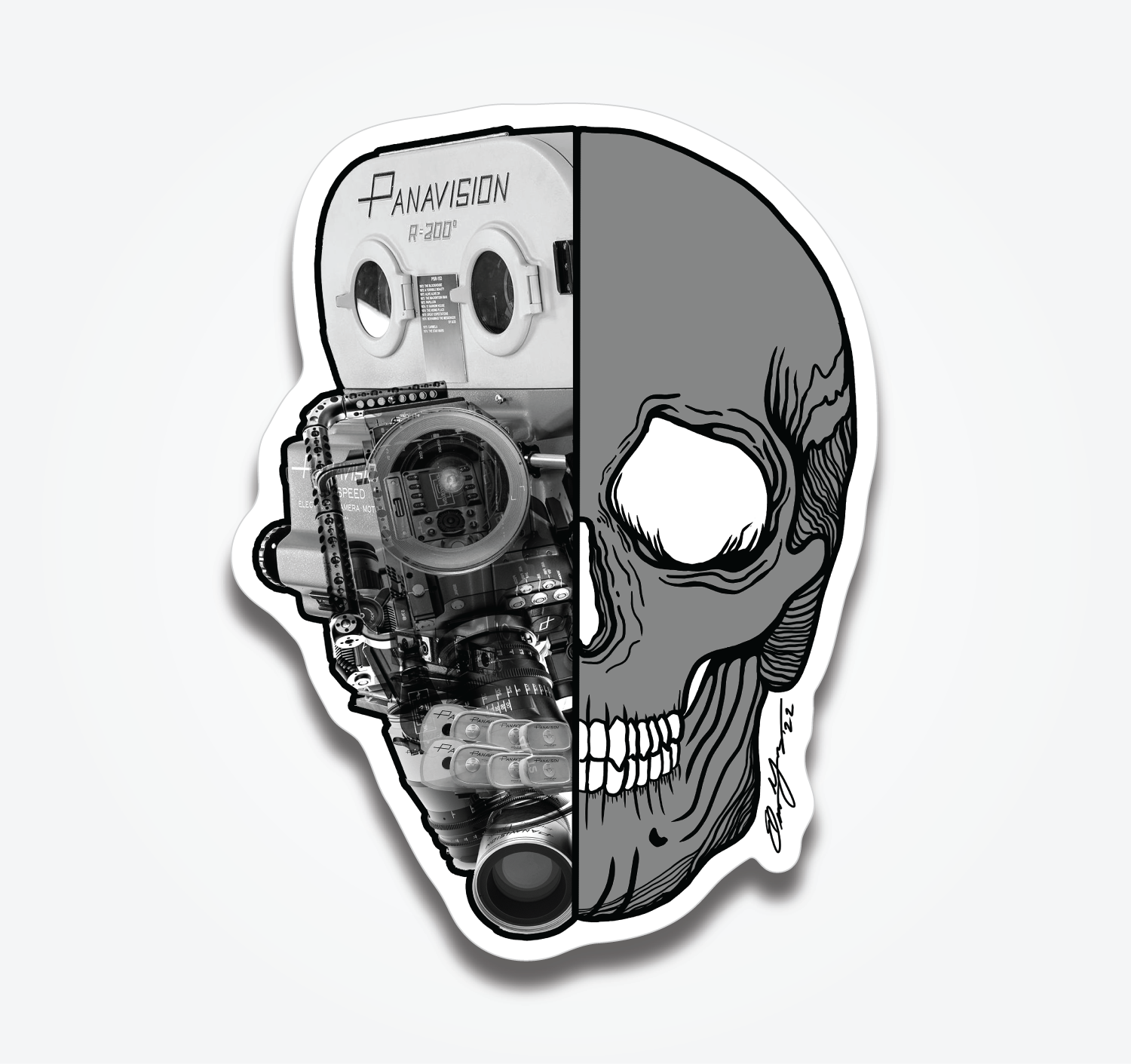 PANAVISION SKULL STICKER