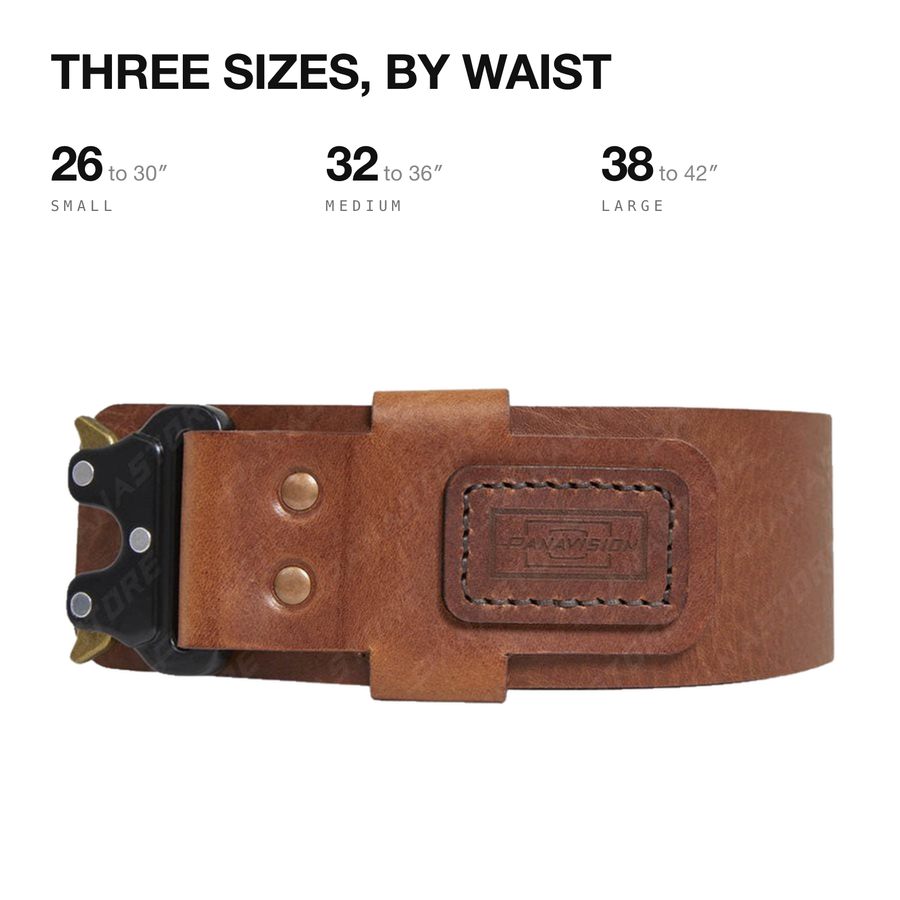 PANAVISION LEATHER ADJUSTABLE BELT