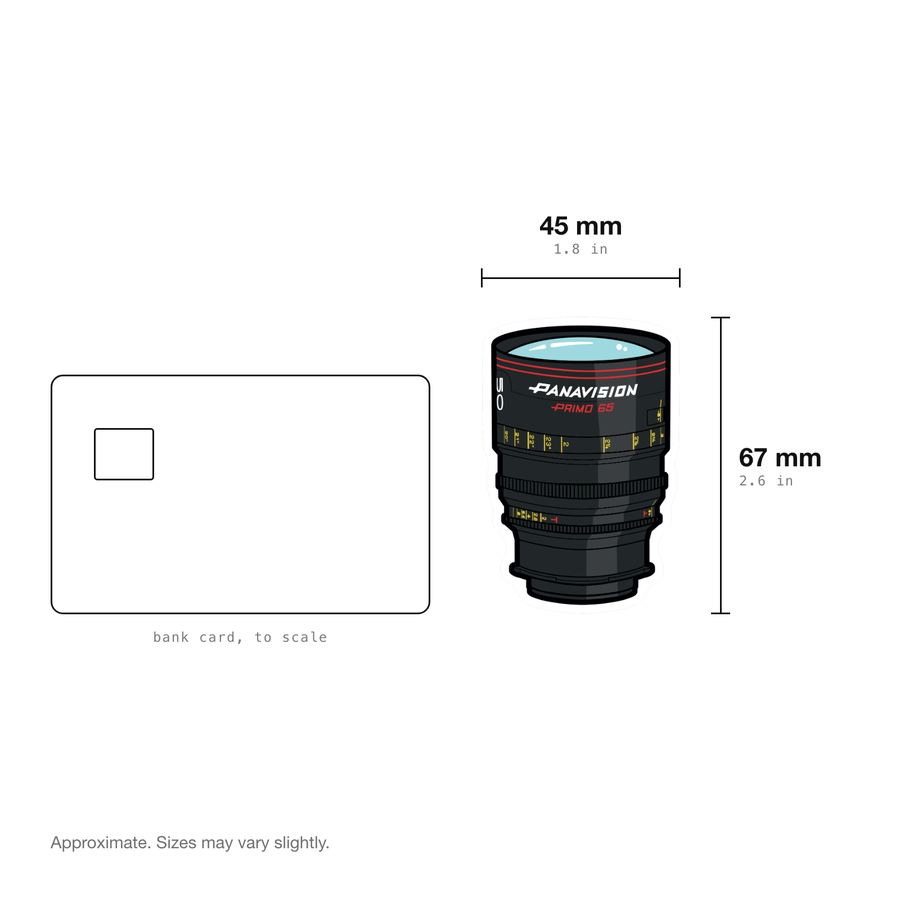 PANAVISION PRIMO 65 LENS STICKER