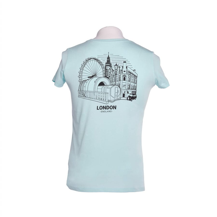 PANAVISION LONDON WOMEN'S T-SHIRT - CARIBBEAN BLUE