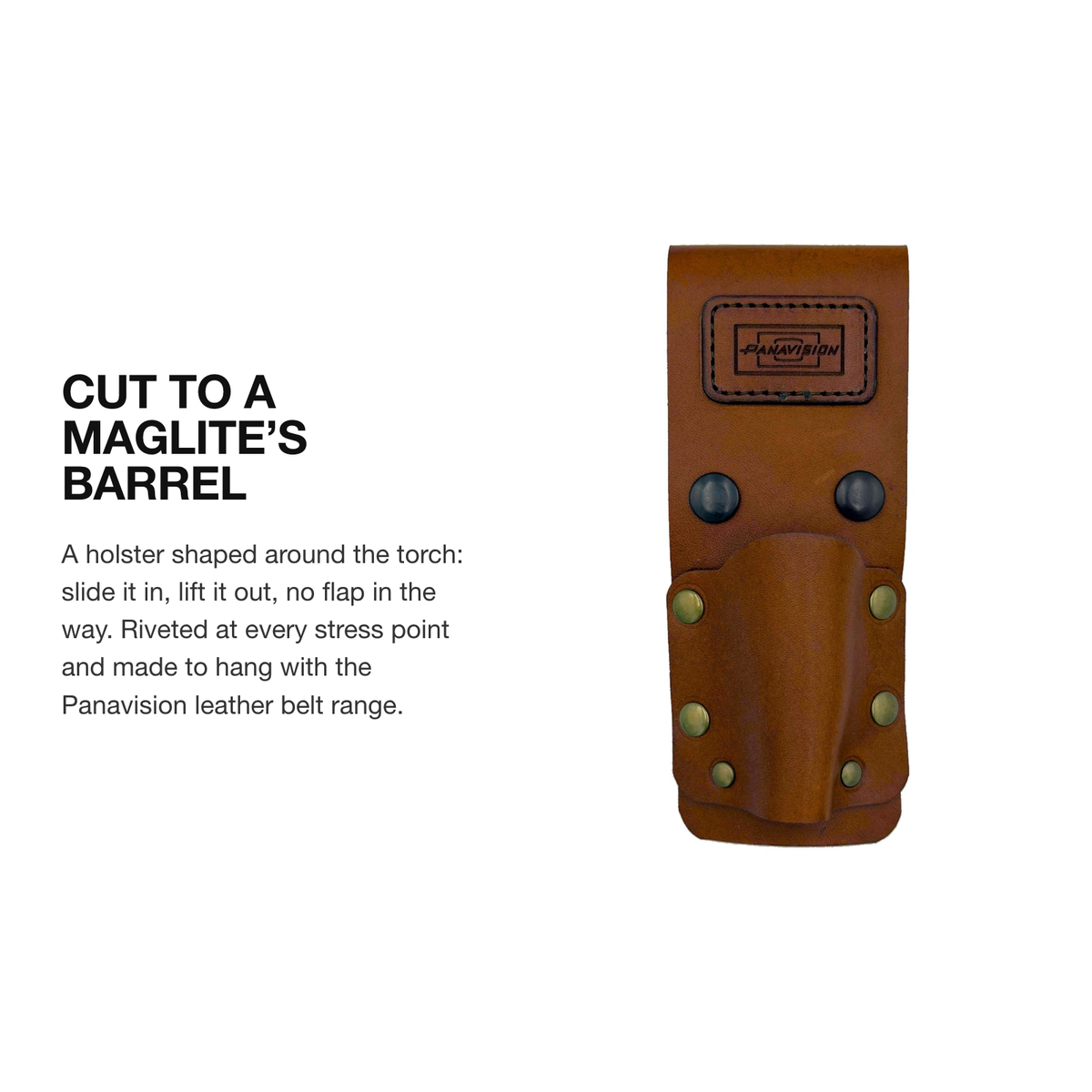 PANAVISION LEATHER MAGLITE TORCH POUCH