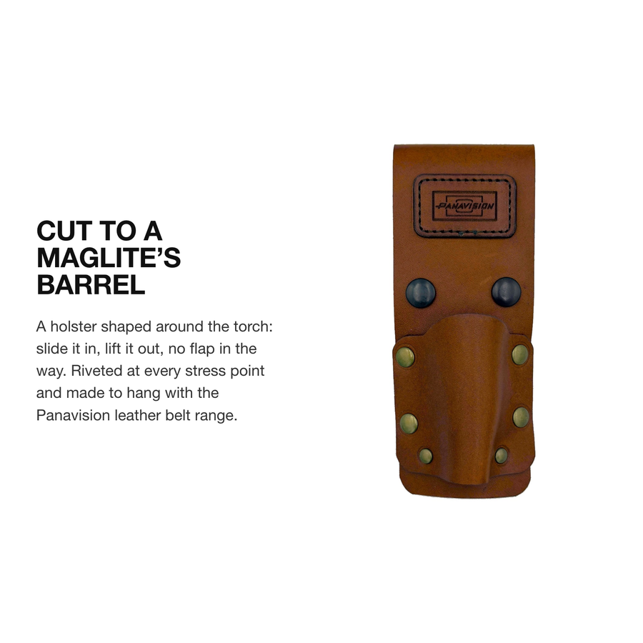 PANAVISION LEATHER MAGLITE TORCH POUCH