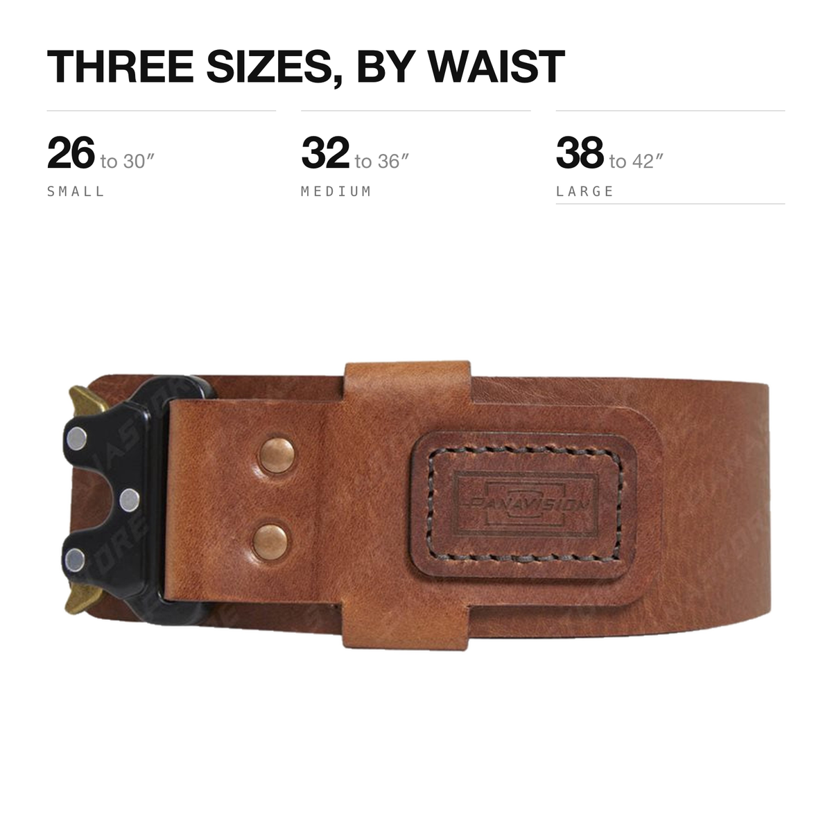PANAVISION LEATHER ADJUSTABLE BELT