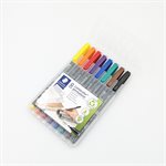 STAEDTLER LUMOCOLOR FINE PERMANENT PENS (8 PACK MIXED)