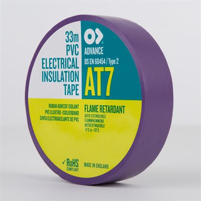 PURPLE ELECTRICAL PVC INSULATION INSULATING TAPE 19mm x 20m FLAME RETARDANT 